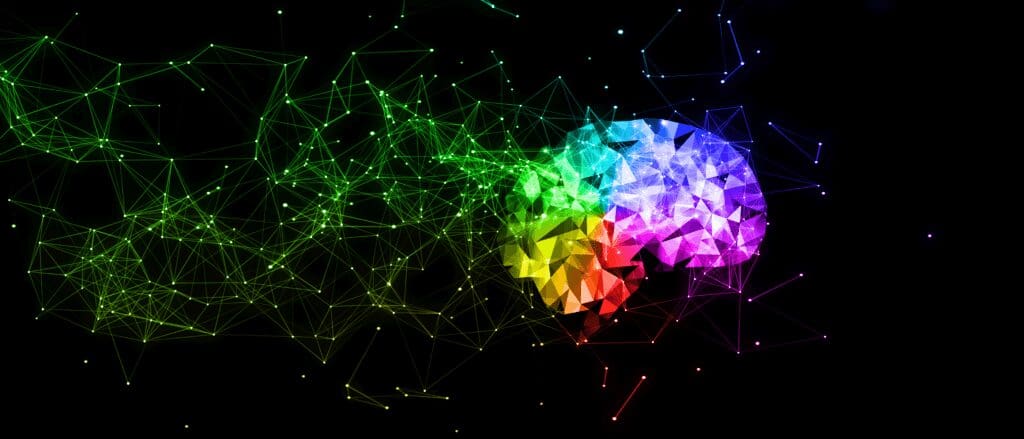 Fundamentals of Conversational AI vs. Generative AI Hero Image - Rainbow Brain