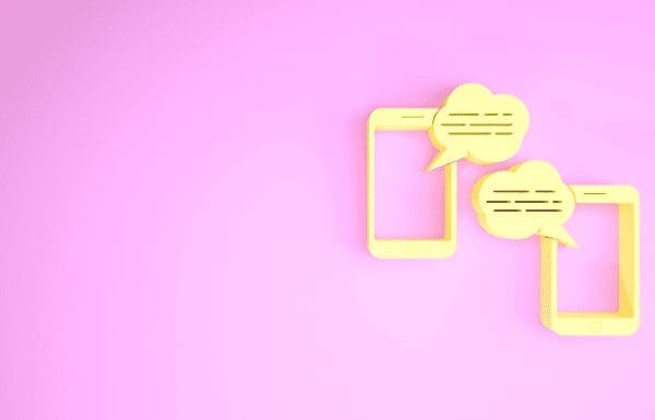 Animated two-way text exchange