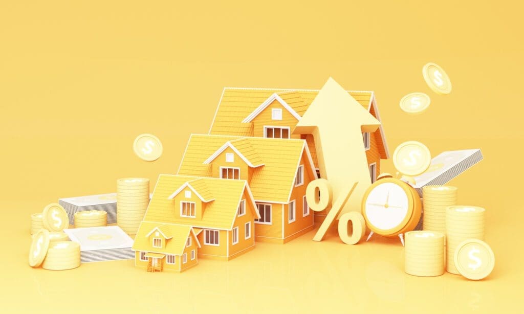 Home, arrow, and percentage icons illustrate homebuying trends.