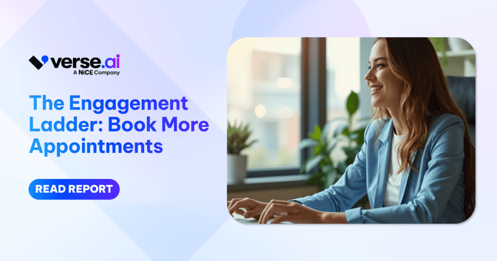 "The Engagement Ladder" with photo of saleswoman