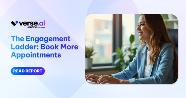 "The Engagement Ladder" with photo of saleswoman