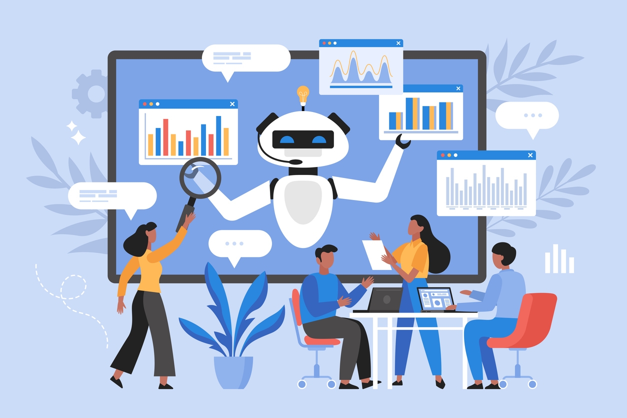 Illustration of all the places to incorporate AI into the sales and marketing funnel.