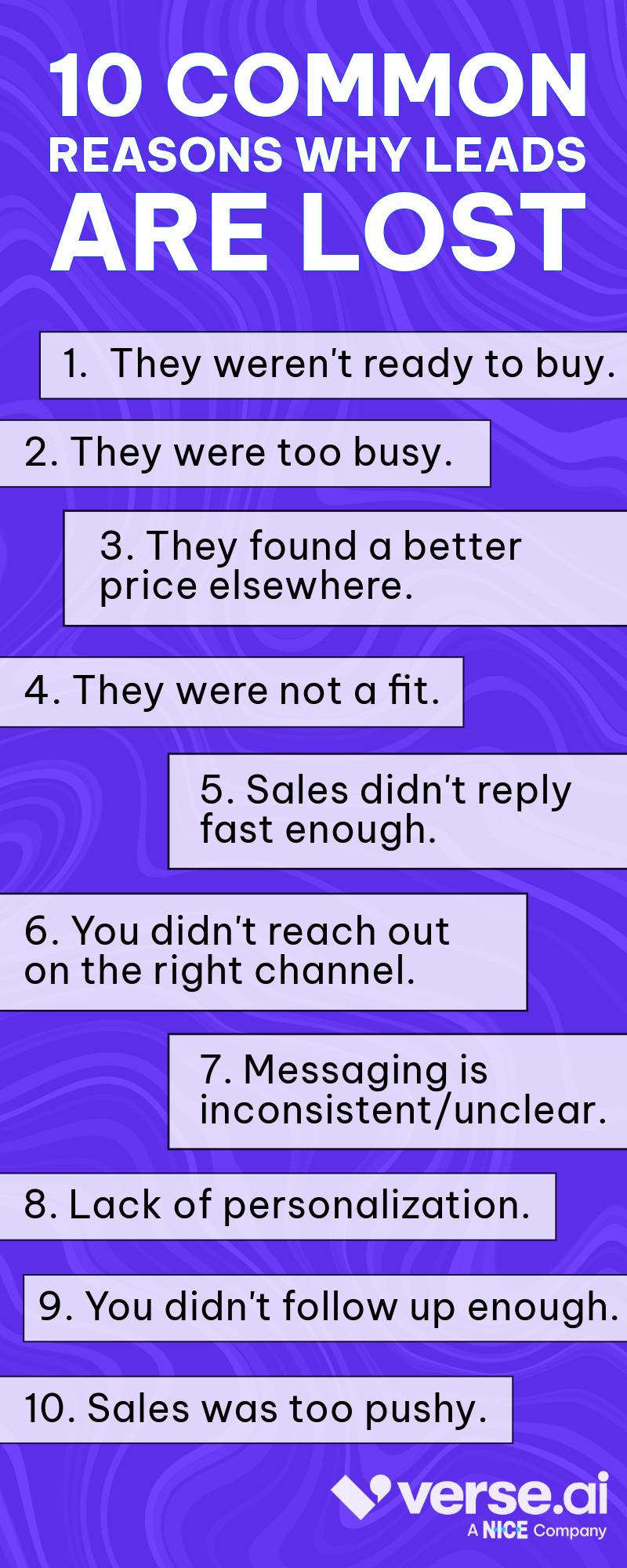 10 common reasons for lost leads