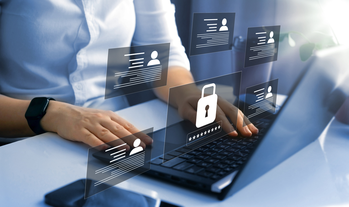 File cards represent personal information that is often shared through AI-powered solutions.