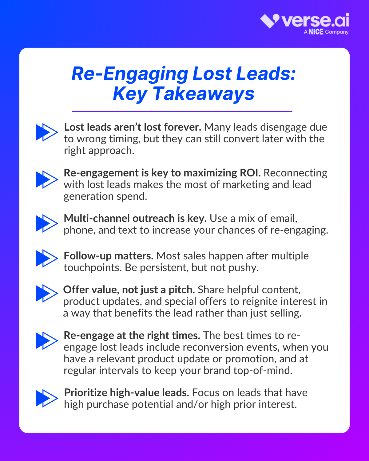 Lead re-engagement and lost leads: key takeaways