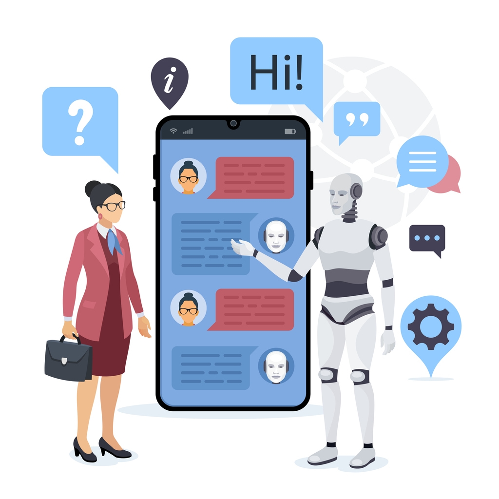 An AI digital assistant responds to customer inquiries for a home improvement business.