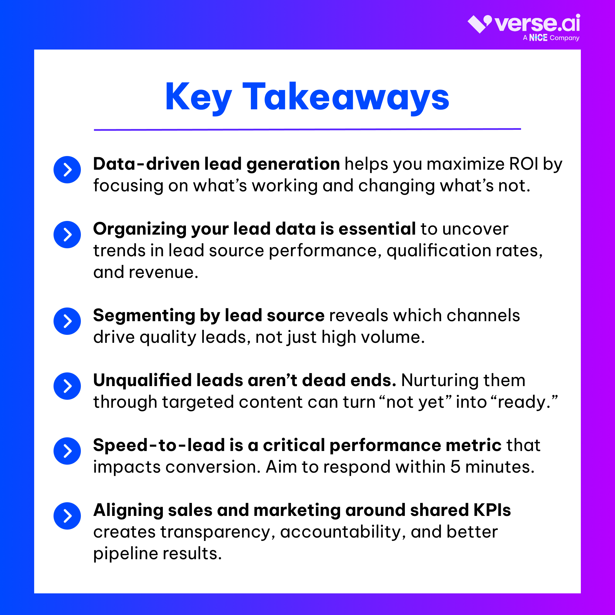 Data-driven lead generation: Key takeaways