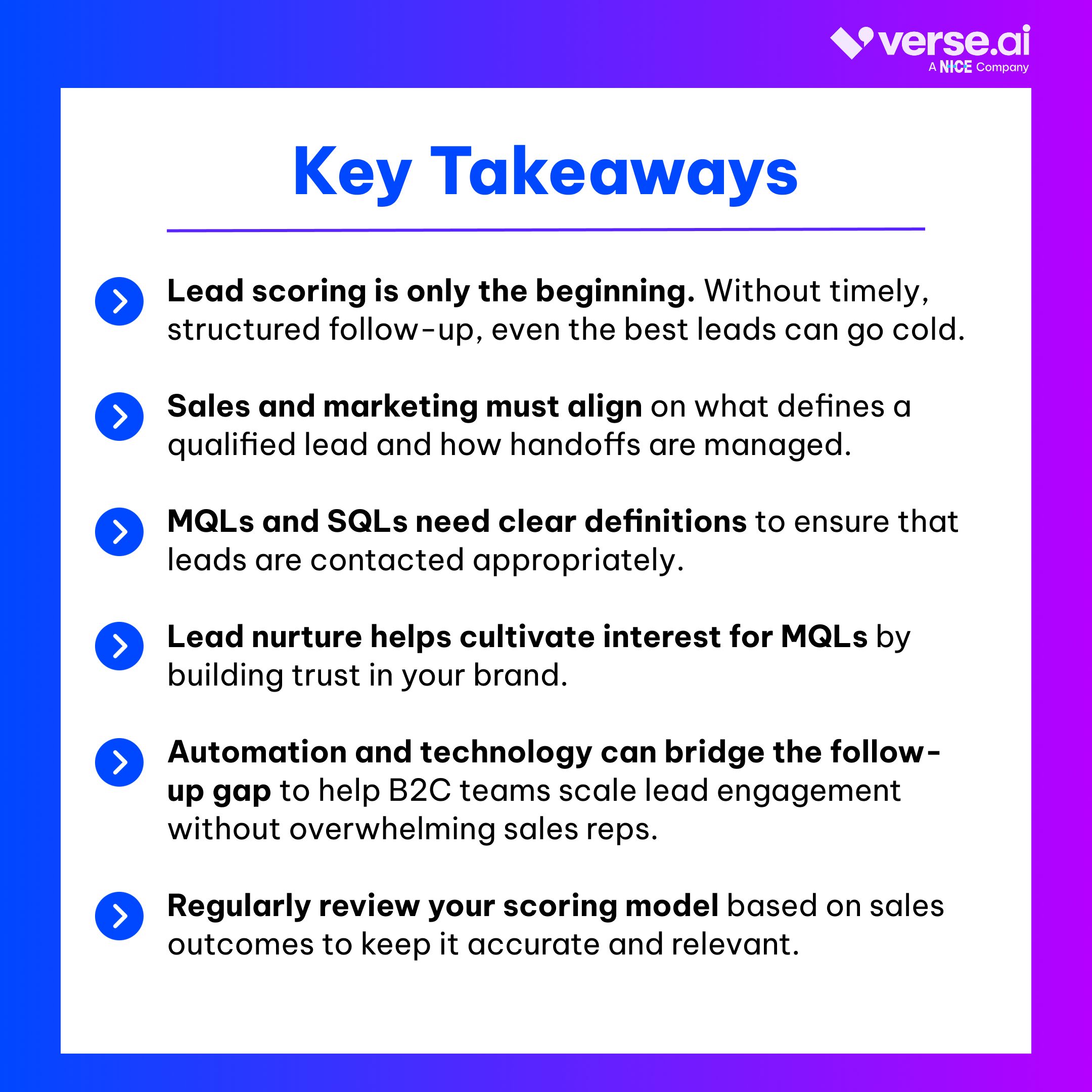 Lead Scoring Best Practices: Key Takeaways