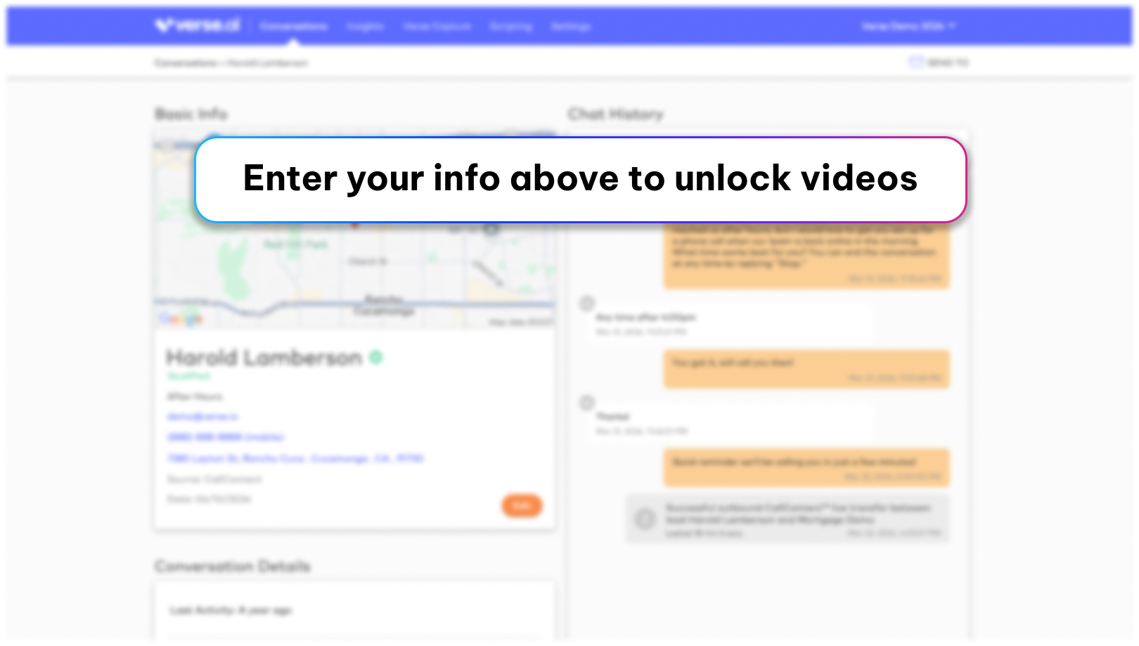 Blurred demo preview