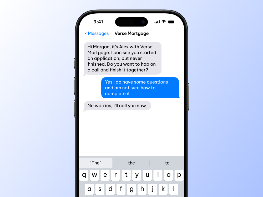 Example of how two-way SMS can be used for follow-up