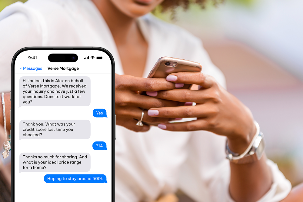 Example SMS conversation showing how Verse improves SMS response rates