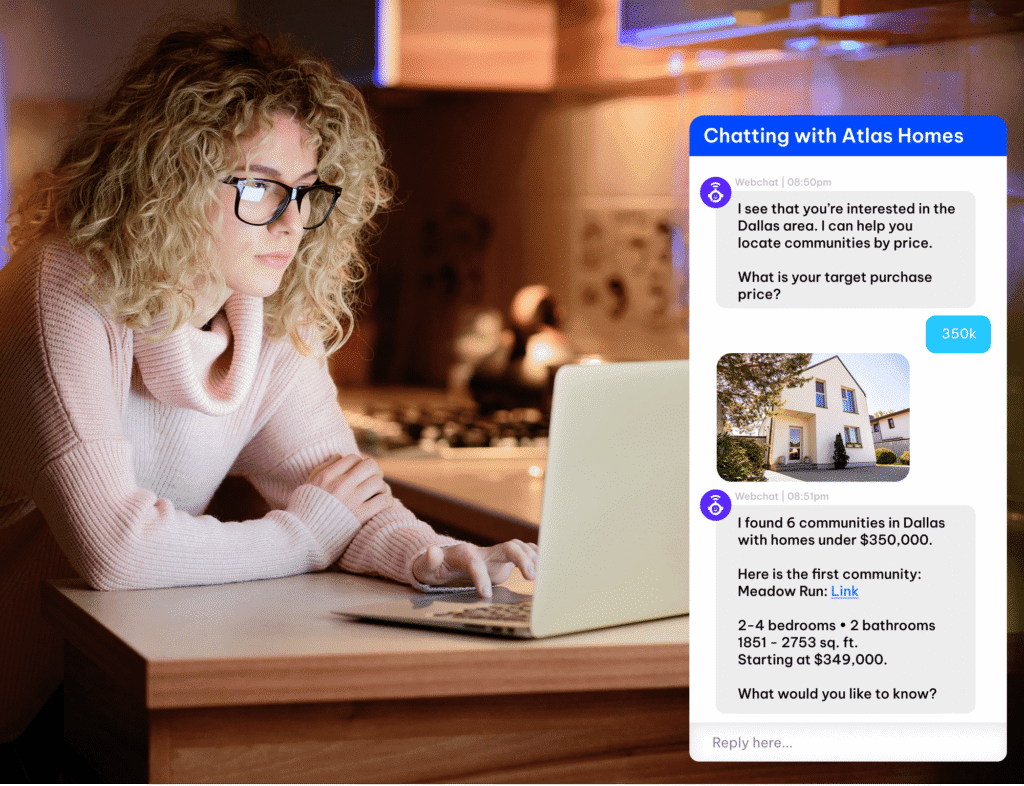 Girl engages with an AI digital assistant