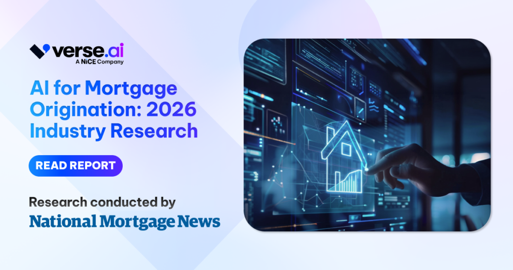 Report image featuring a house and technology, reads "AI in Mortgage Origination, 2026 Industry Research"