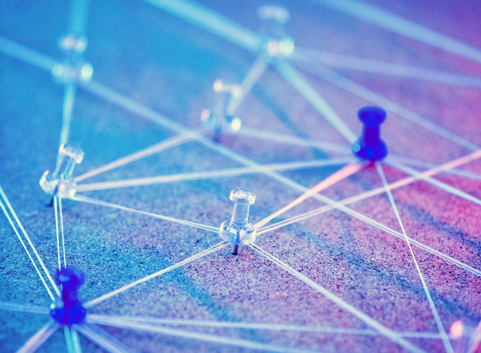 Connected pins, representing multi-location businesses