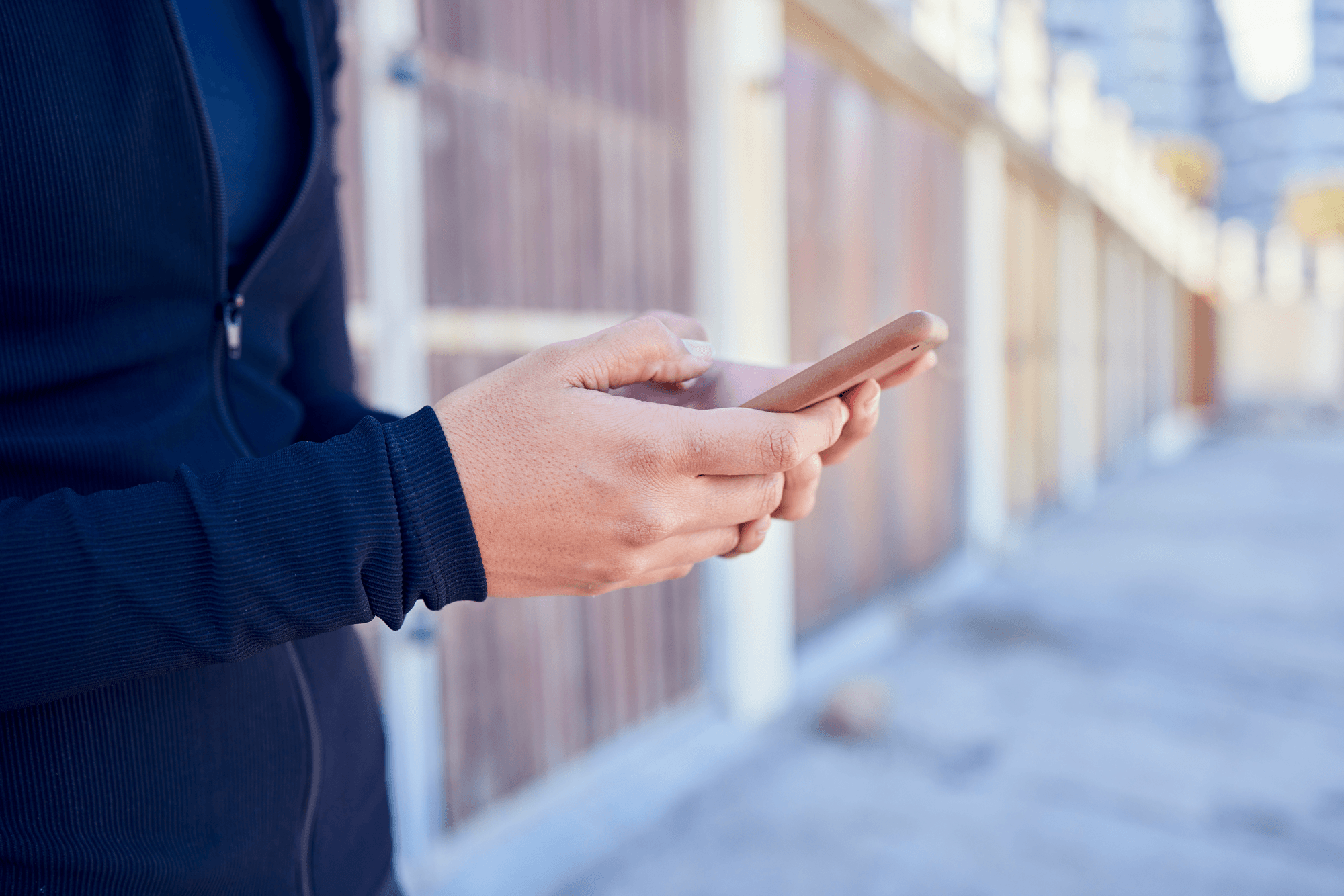 Person uses SMS to interact with a bank